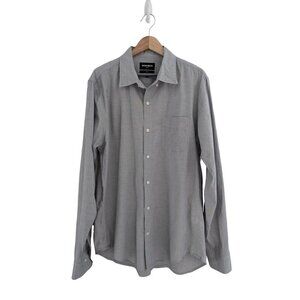 Bonobos Stretch Slim Fit Long Grey Button Down Shirt Size L